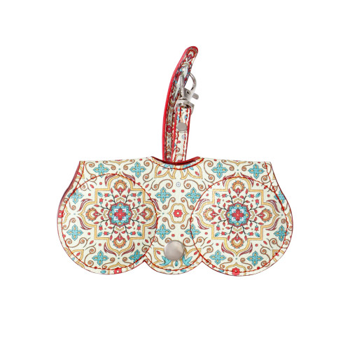 کیف عینک چرمی طرح کاشی سنتی آمال مدل 102